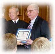 Justice Borden and Atty. William C. Leary