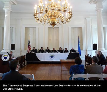 Supreme Court welcomes guests to Old State House