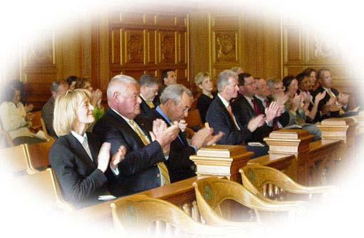 Spectators clapping