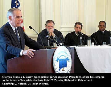 Atty. Francis j. Brady at podium