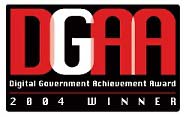 Digital Government Achievement Award - 2004 Winner Logo