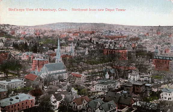 Birds Eye View of Waterbury, CT