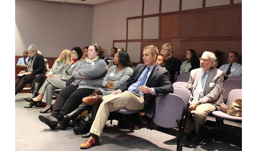Judicial Branch personnel attending one of the Breakout Sessions during the Diversity Week Opening Celebration.