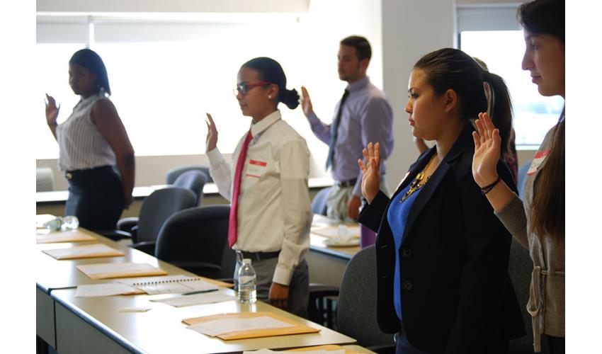 Interns acknowledge and confirm agreement to abide by the program and Judicial Branch confidentiality code of conduct.