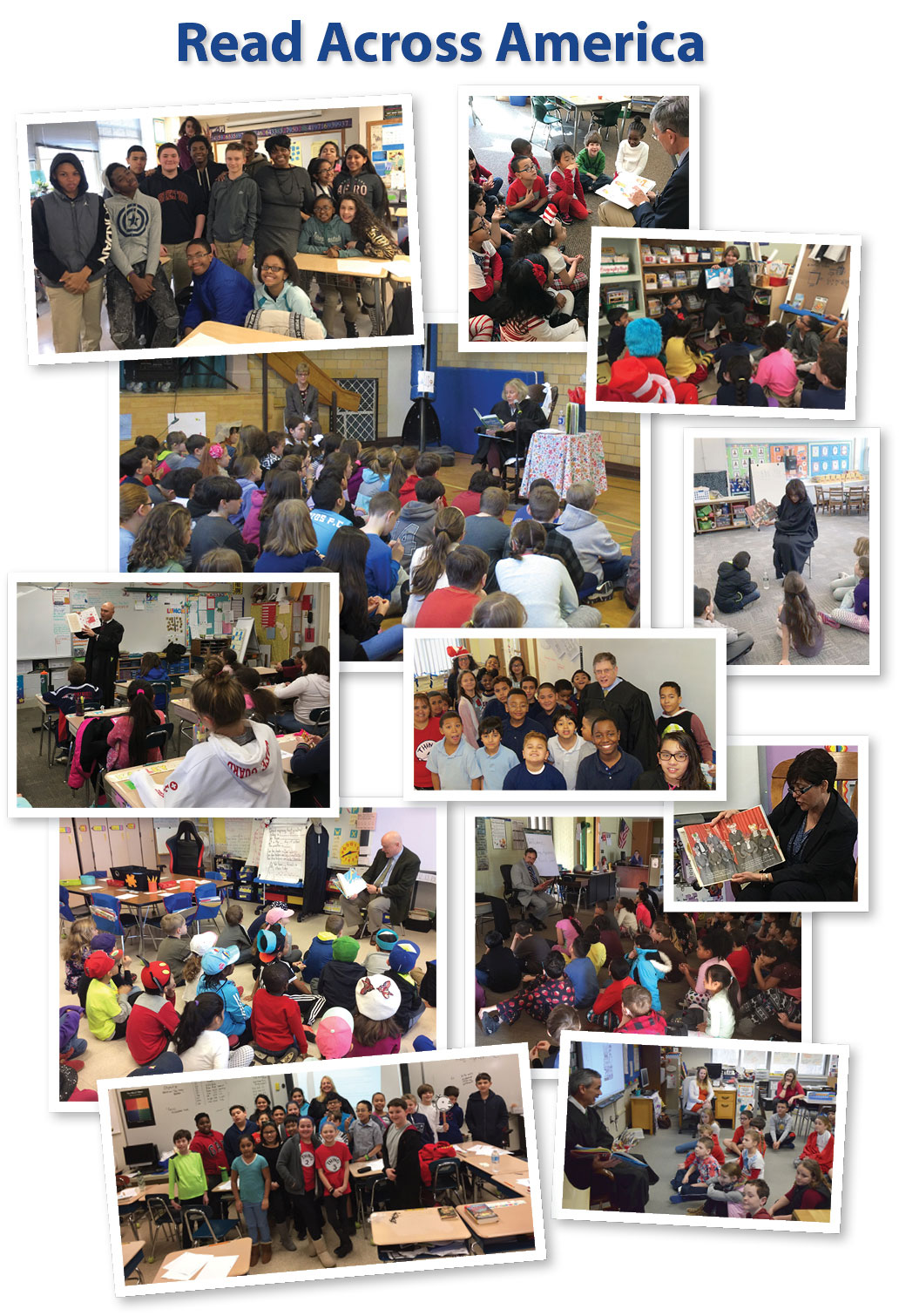 Montage of Judges Reading to Students