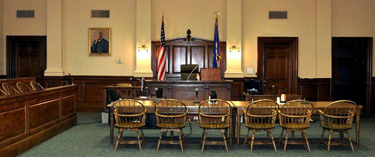 Interior of New London Courtroom