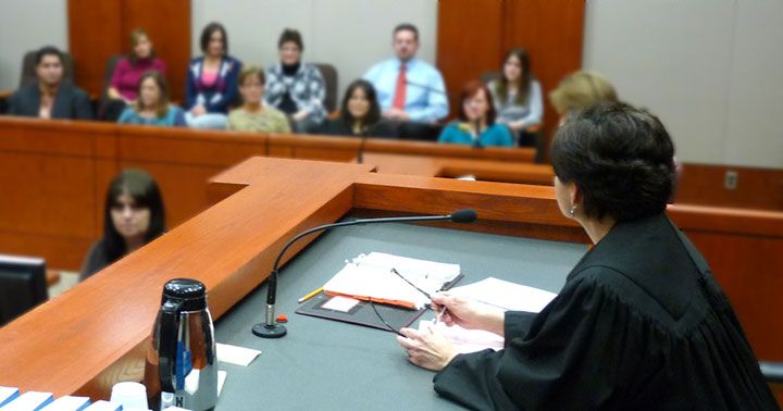 Judge speaking to Jurors