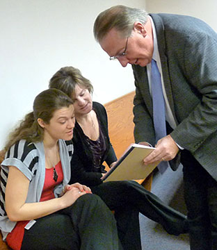 Court patrons being helped