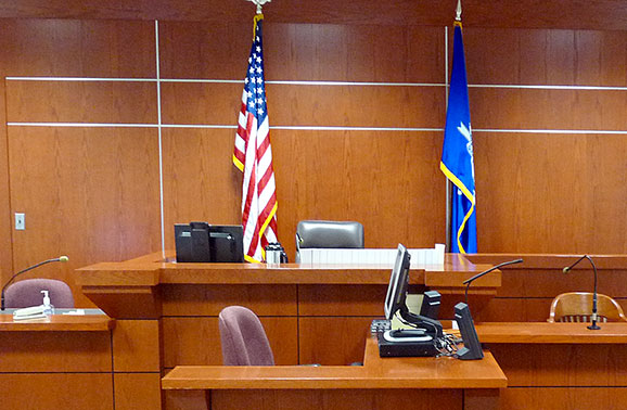 A superior court courtroom